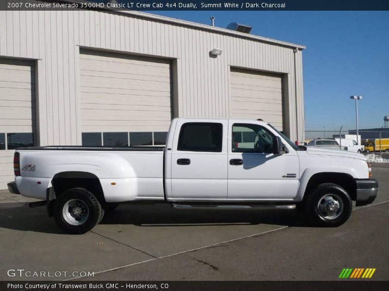 Summit White / Dark Charcoal 2007 Chevrolet Silverado 3500HD Classic LT Crew Cab 4x4 Dually