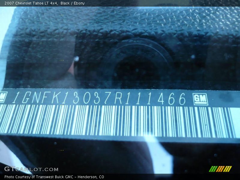 Black / Ebony 2007 Chevrolet Tahoe LT 4x4