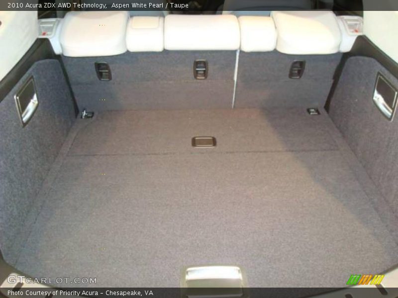 Aspen White Pearl / Taupe 2010 Acura ZDX AWD Technology