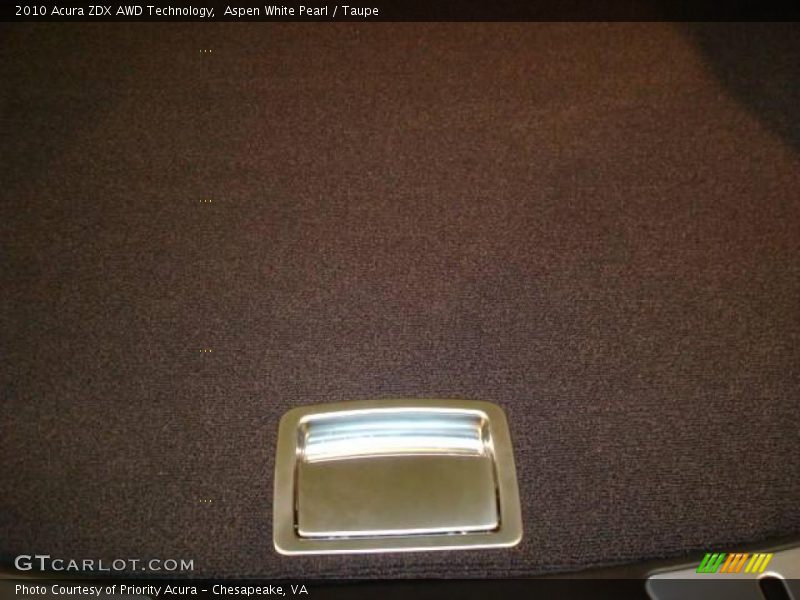 Aspen White Pearl / Taupe 2010 Acura ZDX AWD Technology