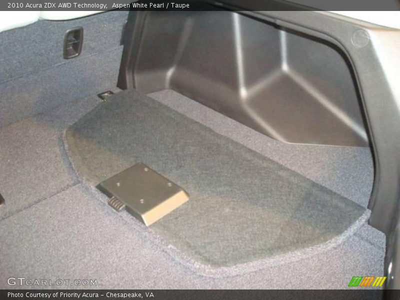 Aspen White Pearl / Taupe 2010 Acura ZDX AWD Technology