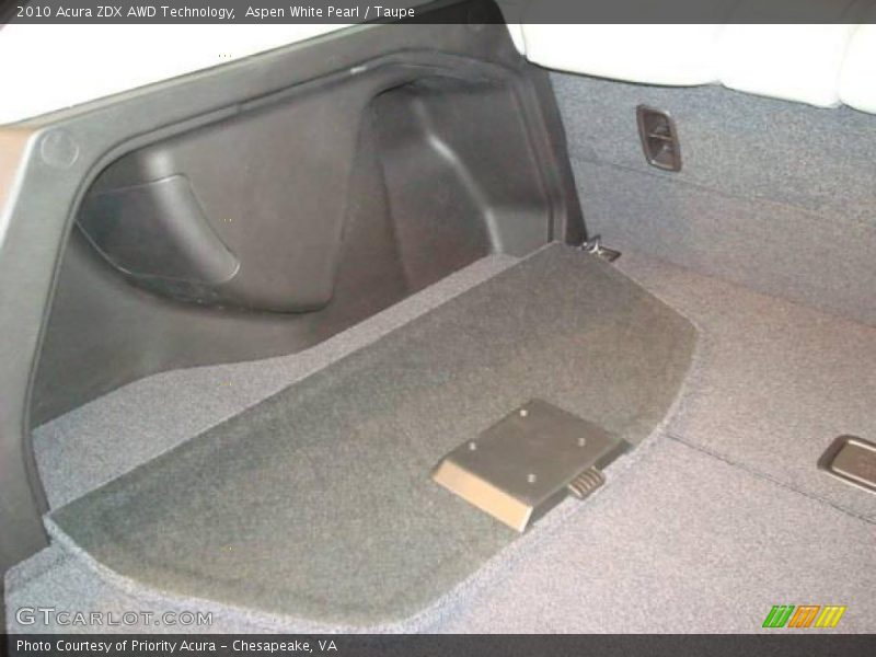 Aspen White Pearl / Taupe 2010 Acura ZDX AWD Technology