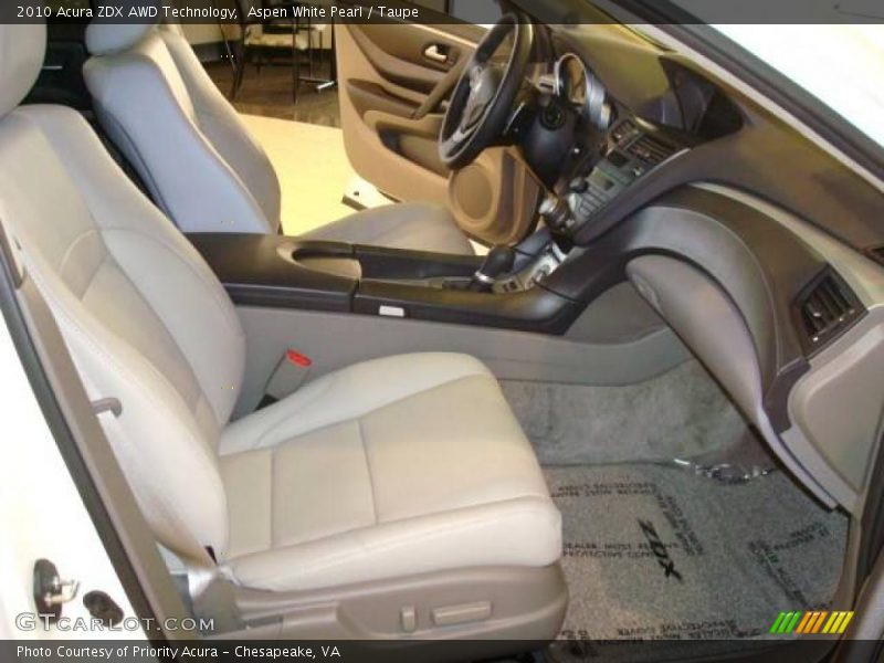 Aspen White Pearl / Taupe 2010 Acura ZDX AWD Technology