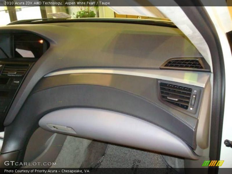 Aspen White Pearl / Taupe 2010 Acura ZDX AWD Technology