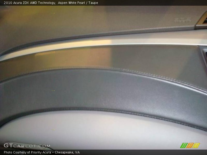 Aspen White Pearl / Taupe 2010 Acura ZDX AWD Technology