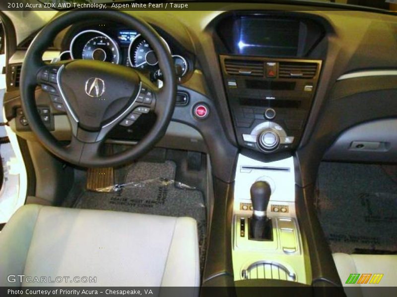 Aspen White Pearl / Taupe 2010 Acura ZDX AWD Technology