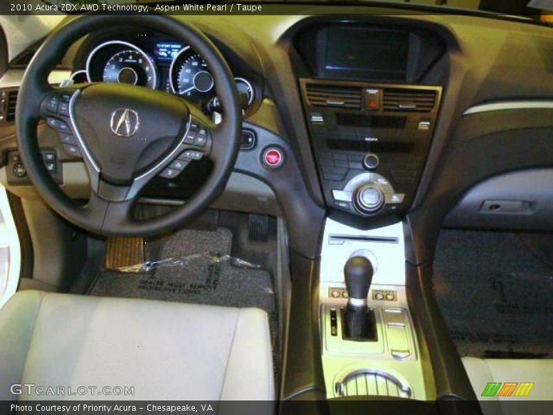 Aspen White Pearl / Taupe 2010 Acura ZDX AWD Technology