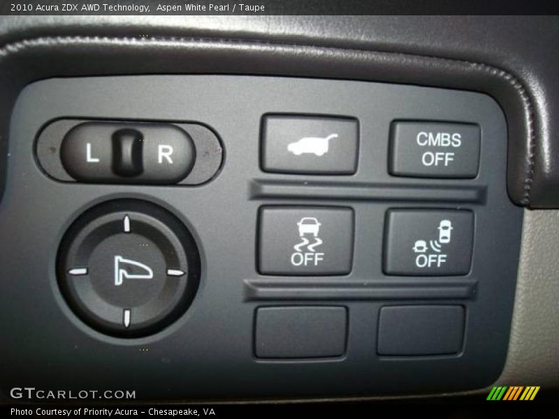 Aspen White Pearl / Taupe 2010 Acura ZDX AWD Technology