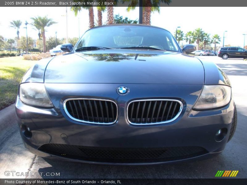 Black Sapphire Metallic / Black 2005 BMW Z4 2.5i Roadster