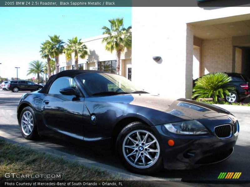 Black Sapphire Metallic / Black 2005 BMW Z4 2.5i Roadster