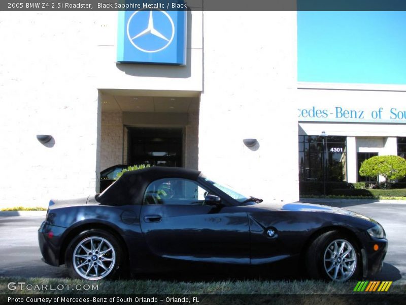 Black Sapphire Metallic / Black 2005 BMW Z4 2.5i Roadster