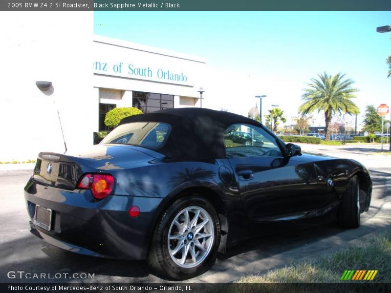 Black Sapphire Metallic / Black 2005 BMW Z4 2.5i Roadster