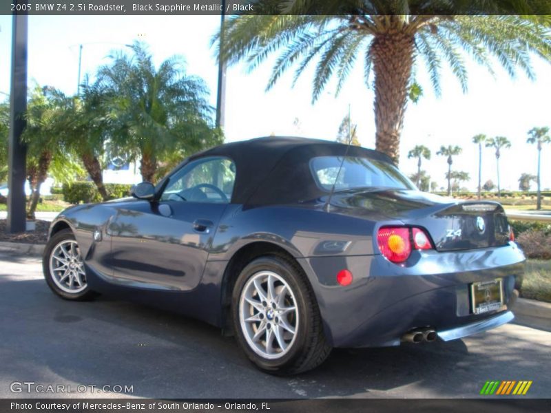Black Sapphire Metallic / Black 2005 BMW Z4 2.5i Roadster