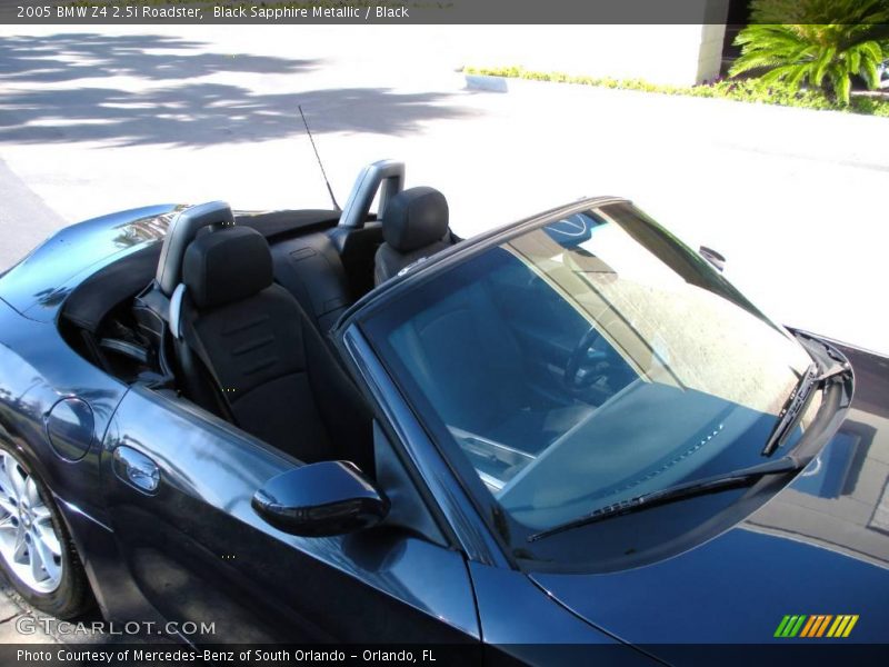 Black Sapphire Metallic / Black 2005 BMW Z4 2.5i Roadster