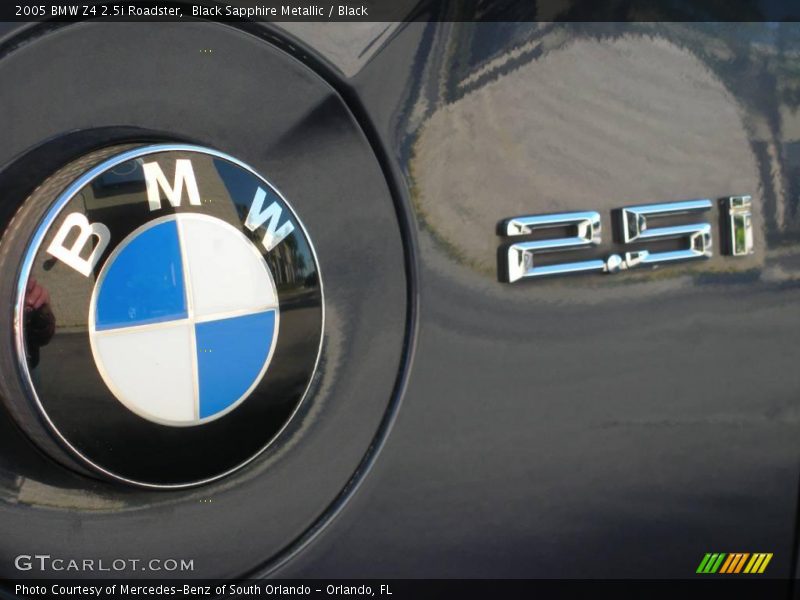 Black Sapphire Metallic / Black 2005 BMW Z4 2.5i Roadster