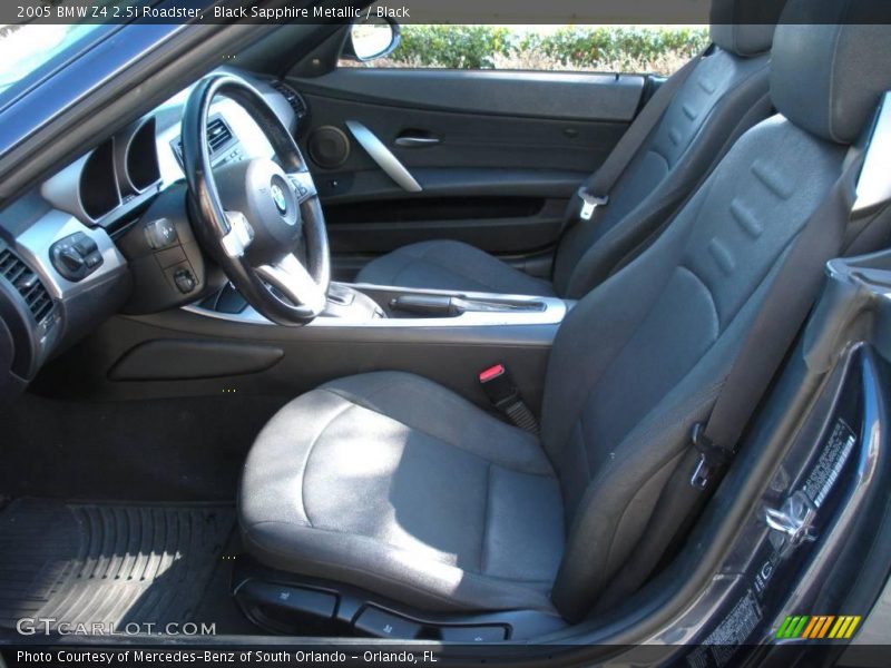 Black Sapphire Metallic / Black 2005 BMW Z4 2.5i Roadster