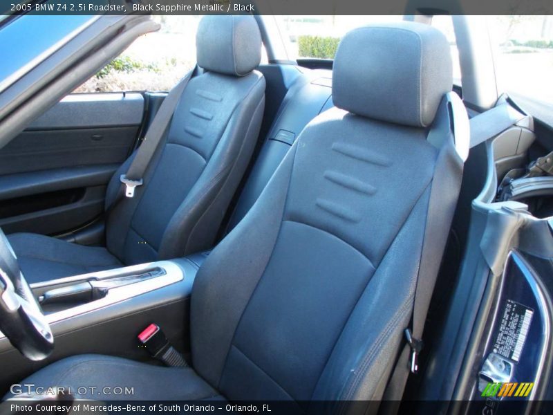 Black Sapphire Metallic / Black 2005 BMW Z4 2.5i Roadster