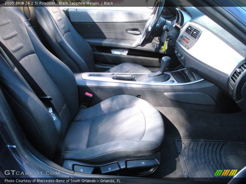 Black Sapphire Metallic / Black 2005 BMW Z4 2.5i Roadster