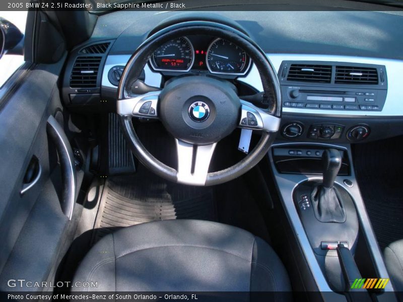 Black Sapphire Metallic / Black 2005 BMW Z4 2.5i Roadster