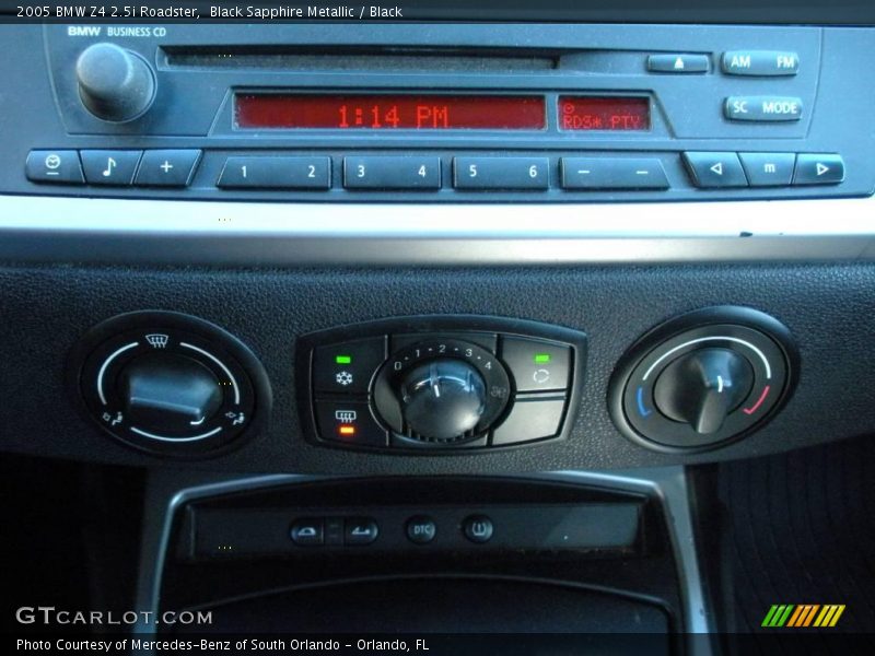 Black Sapphire Metallic / Black 2005 BMW Z4 2.5i Roadster