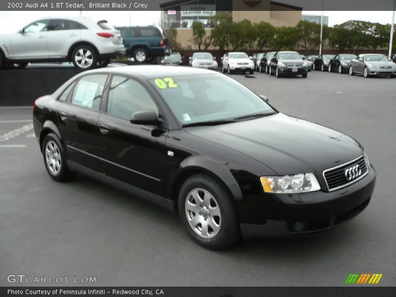 Brilliant Black / Grey 2002 Audi A4 1.8T Sedan