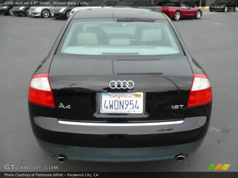 Brilliant Black / Grey 2002 Audi A4 1.8T Sedan