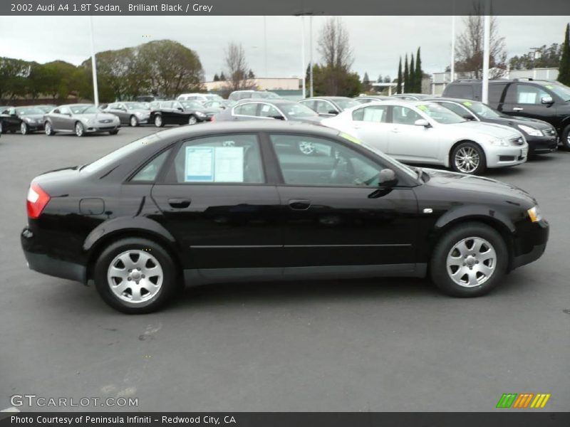 Brilliant Black / Grey 2002 Audi A4 1.8T Sedan