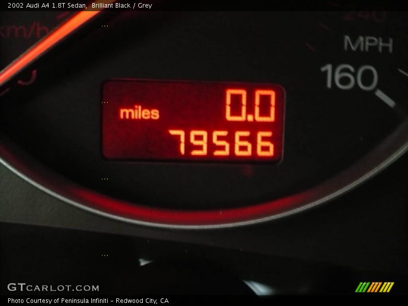 Brilliant Black / Grey 2002 Audi A4 1.8T Sedan