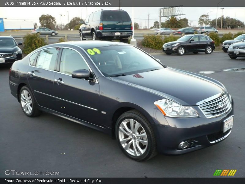 Slate Blue / Graphite Black 2009 Infiniti M 35x AWD Sedan