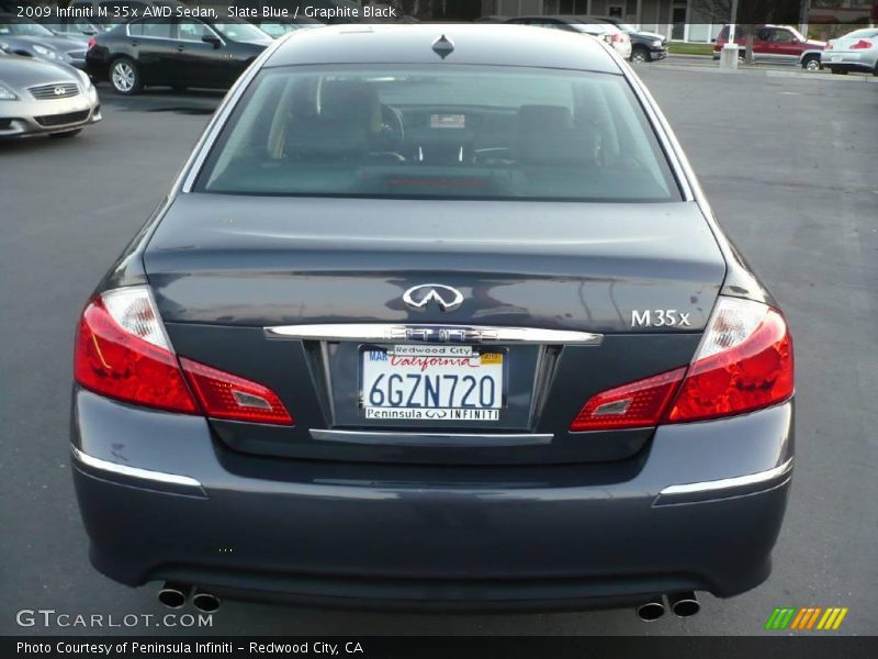 Slate Blue / Graphite Black 2009 Infiniti M 35x AWD Sedan