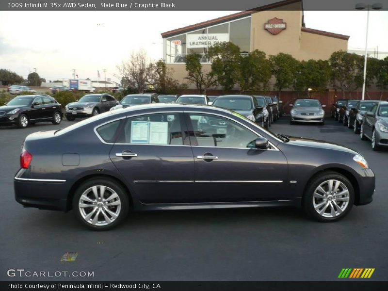 Slate Blue / Graphite Black 2009 Infiniti M 35x AWD Sedan
