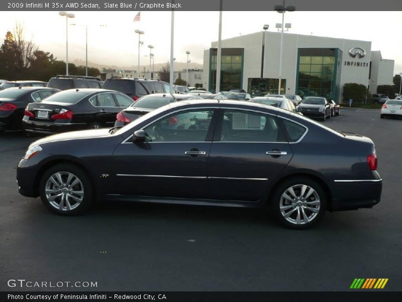 Slate Blue / Graphite Black 2009 Infiniti M 35x AWD Sedan