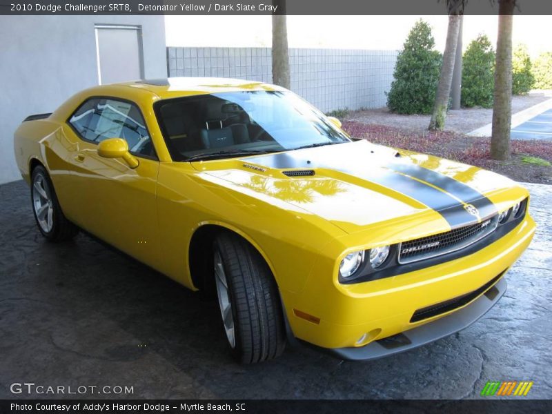 Detonator Yellow / Dark Slate Gray 2010 Dodge Challenger SRT8