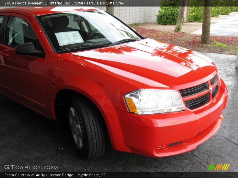 Inferno Red Crystal Pearl / Dark Slate Gray 2009 Dodge Avenger SE