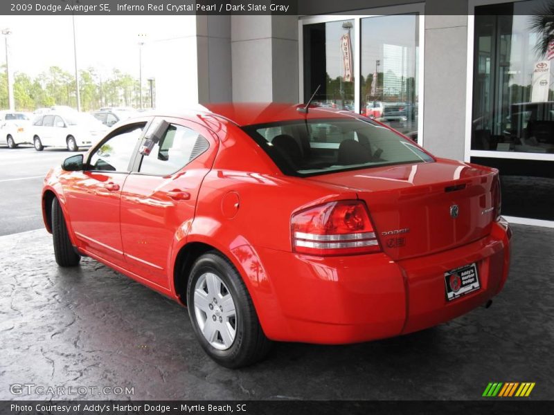 Inferno Red Crystal Pearl / Dark Slate Gray 2009 Dodge Avenger SE