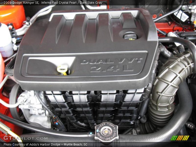 Inferno Red Crystal Pearl / Dark Slate Gray 2009 Dodge Avenger SE