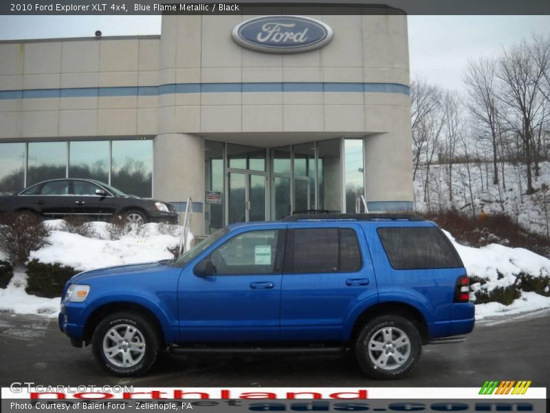 Blue Flame Metallic / Black 2010 Ford Explorer XLT 4x4