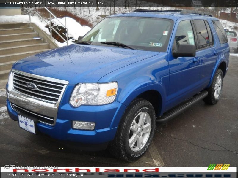 Blue Flame Metallic / Black 2010 Ford Explorer XLT 4x4
