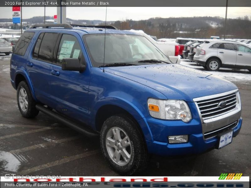 Blue Flame Metallic / Black 2010 Ford Explorer XLT 4x4