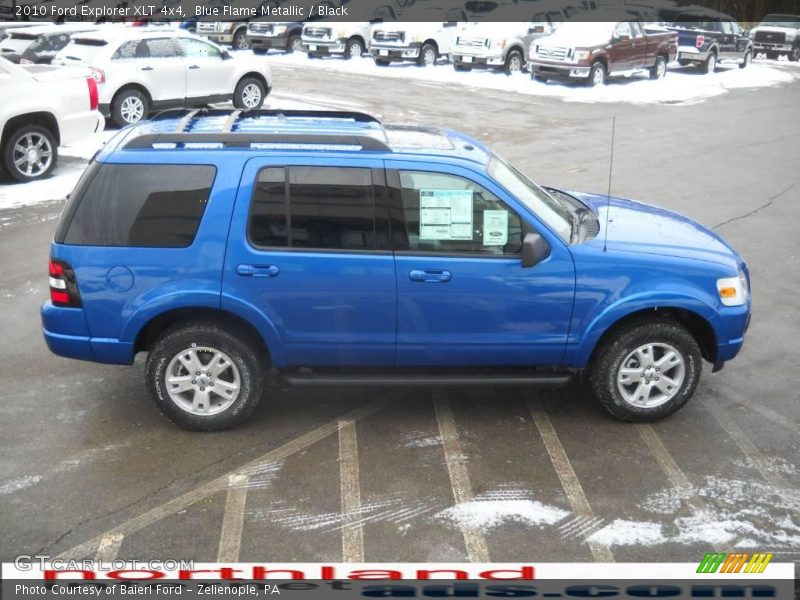 Blue Flame Metallic / Black 2010 Ford Explorer XLT 4x4