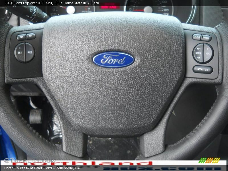 Blue Flame Metallic / Black 2010 Ford Explorer XLT 4x4