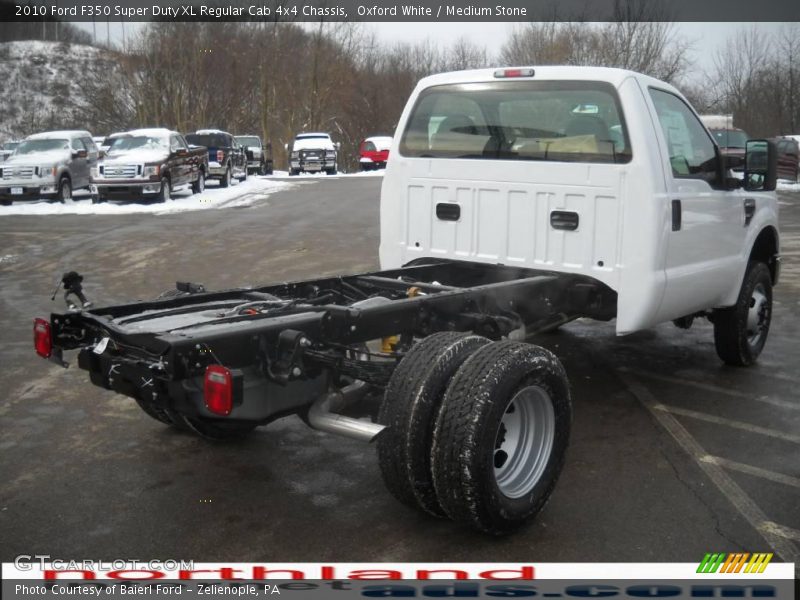 Oxford White / Medium Stone 2010 Ford F350 Super Duty XL Regular Cab 4x4 Chassis