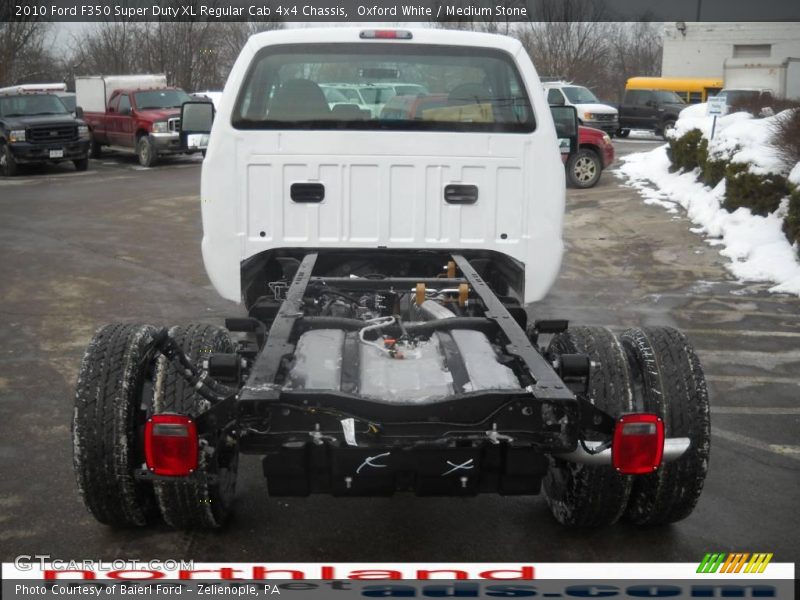 Oxford White / Medium Stone 2010 Ford F350 Super Duty XL Regular Cab 4x4 Chassis