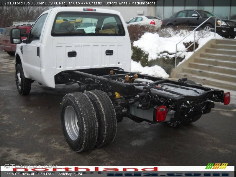 Oxford White / Medium Stone 2010 Ford F350 Super Duty XL Regular Cab 4x4 Chassis