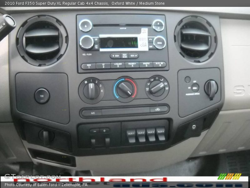 Oxford White / Medium Stone 2010 Ford F350 Super Duty XL Regular Cab 4x4 Chassis