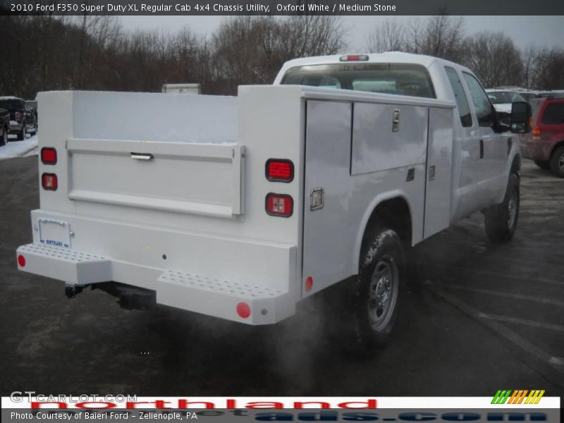 Oxford White / Medium Stone 2010 Ford F350 Super Duty XL Regular Cab 4x4 Chassis Utility