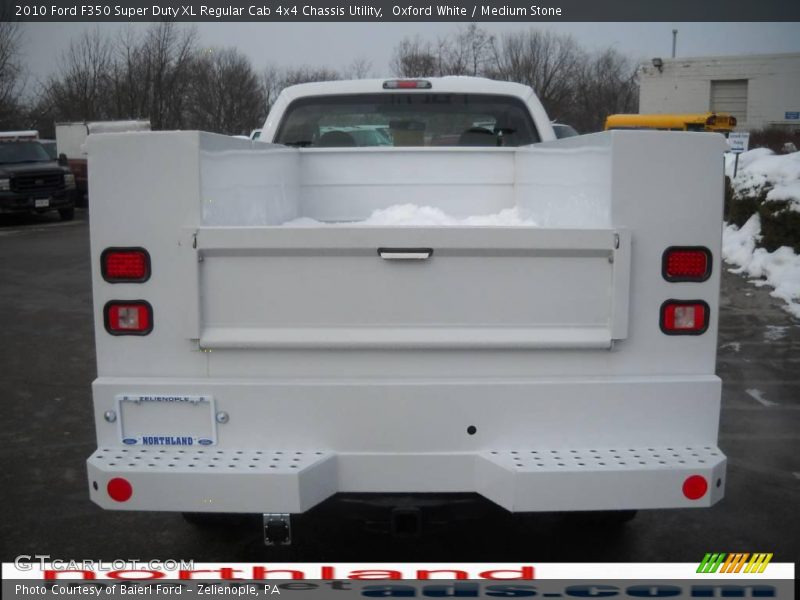 Oxford White / Medium Stone 2010 Ford F350 Super Duty XL Regular Cab 4x4 Chassis Utility