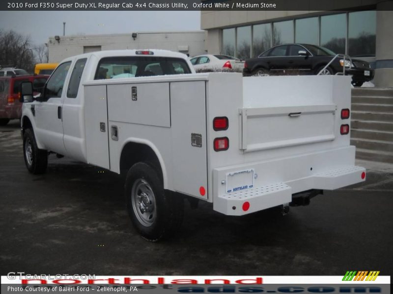 Oxford White / Medium Stone 2010 Ford F350 Super Duty XL Regular Cab 4x4 Chassis Utility