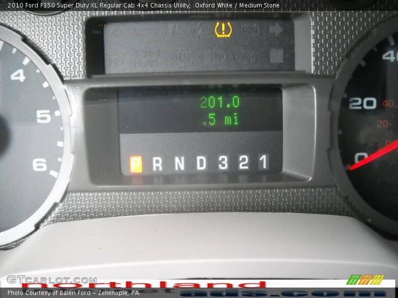 Oxford White / Medium Stone 2010 Ford F350 Super Duty XL Regular Cab 4x4 Chassis Utility