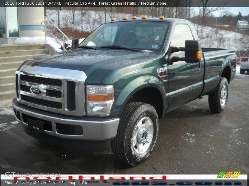 Forest Green Metallic / Medium Stone 2010 Ford F350 Super Duty XLT Regular Cab 4x4